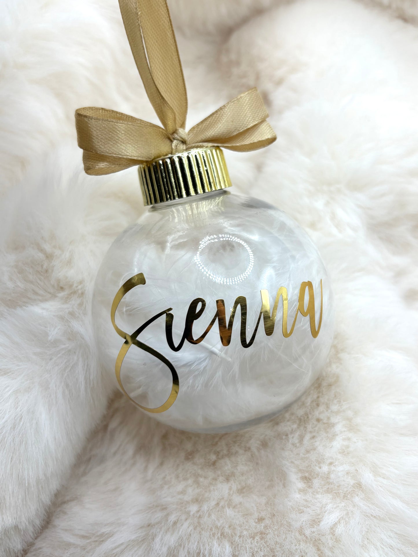 Boule de Noël Personnalisée avec Prénom – Décoration de Noël Fait Main