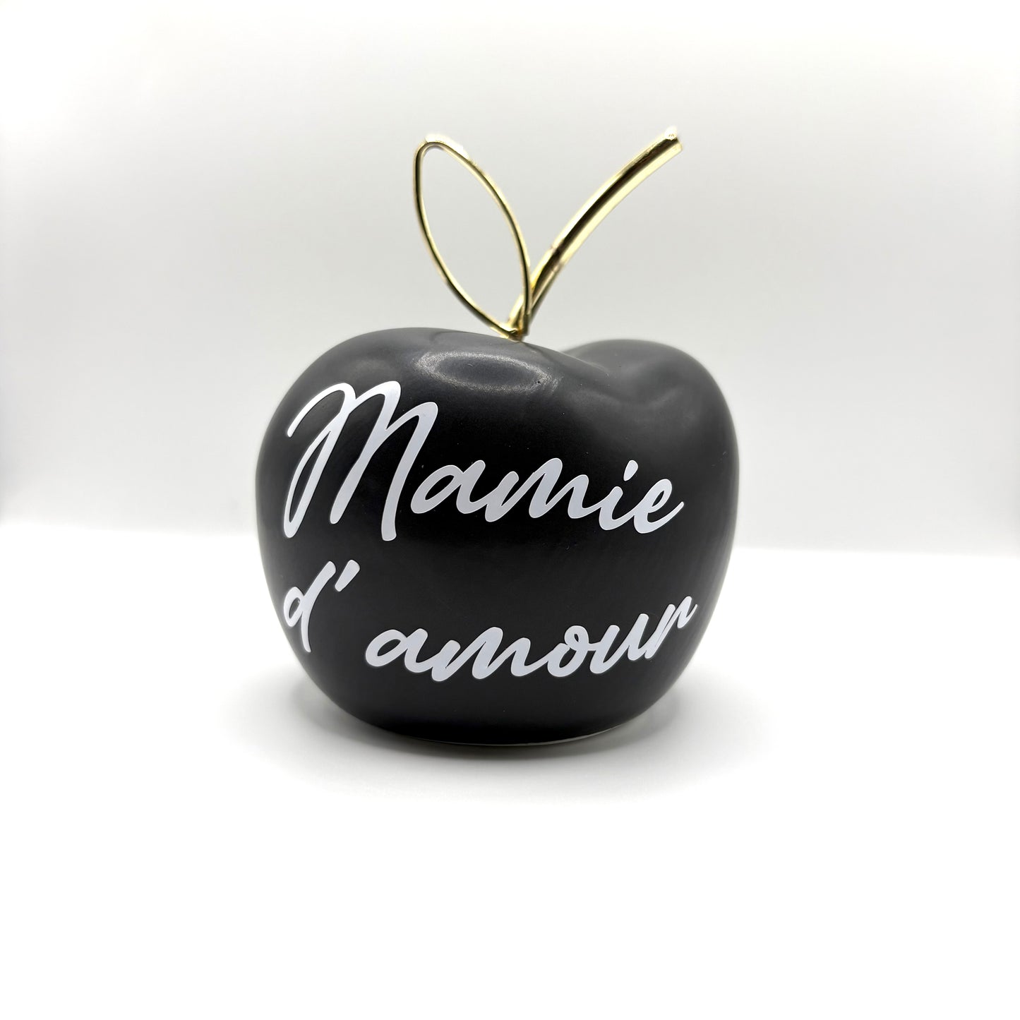 Pomme décorative « Mamie d’amour » en céramique – 7,5 cm