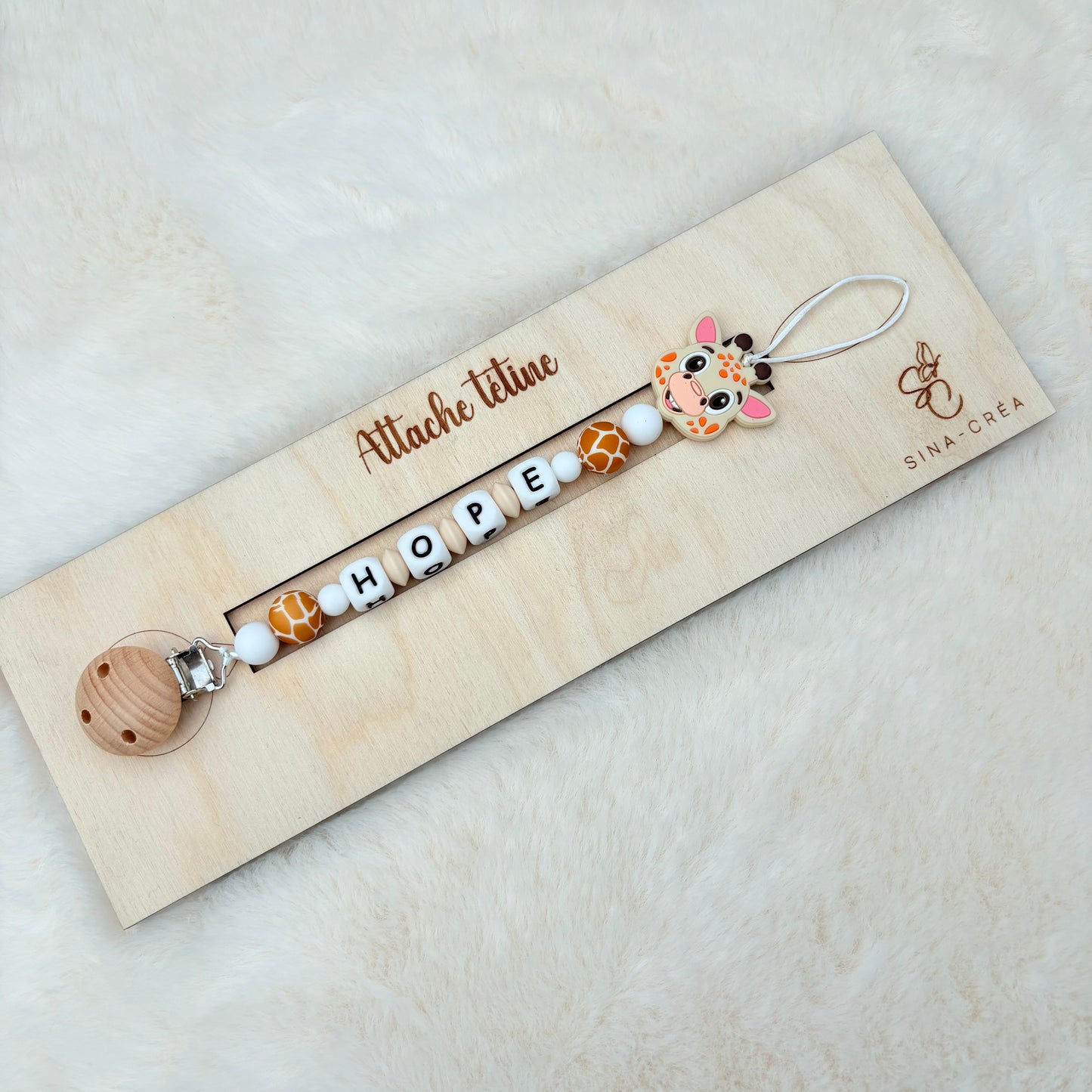 Attache tétine personnalisée avec adaptateur MAM