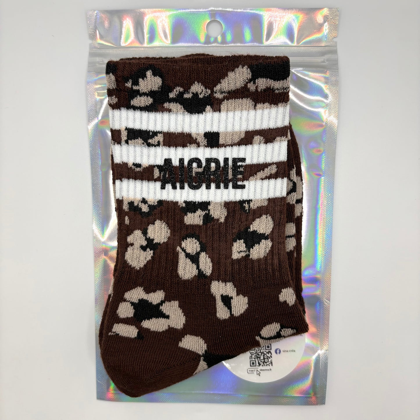 Chaussettes Tennis Léopard “Aigrie” – Chaussettes originales femme