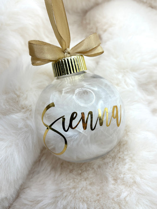 Boule de Noël Personnalisée avec Prénom – Décoration de Noël Fait Main