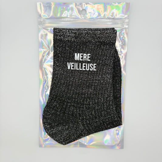 🧦 Chaussettes pailletées – Mère Veilleuse 🌟