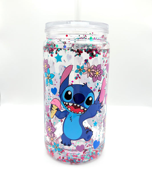 💜 TUMBLER PAILLETÉ – MODÈLE STITCH