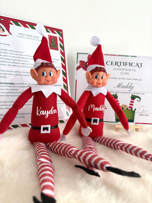 Kit Lutin Farceur Personnalisé – Certificat d’Adoption + Lettres Magiques de Noël