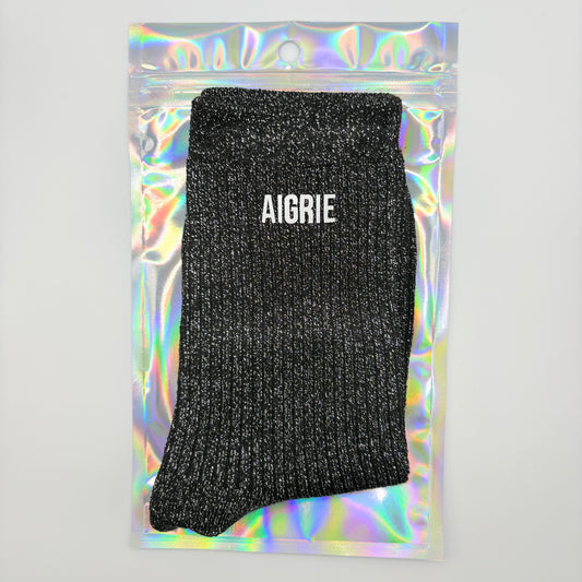 🧦 Chaussettes pailletées – Aigrie 🍋✨