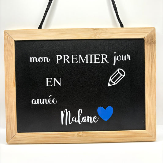 📚 Ardoise personnalisée – Rentrée scolaire