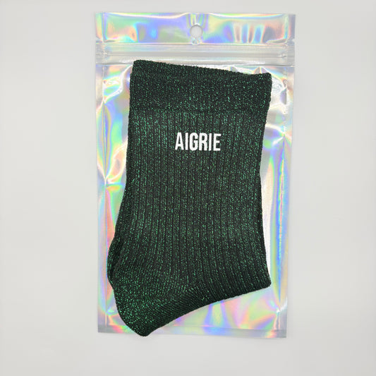 🧦 Chaussettes pailletées – Aigrie 🍋✨