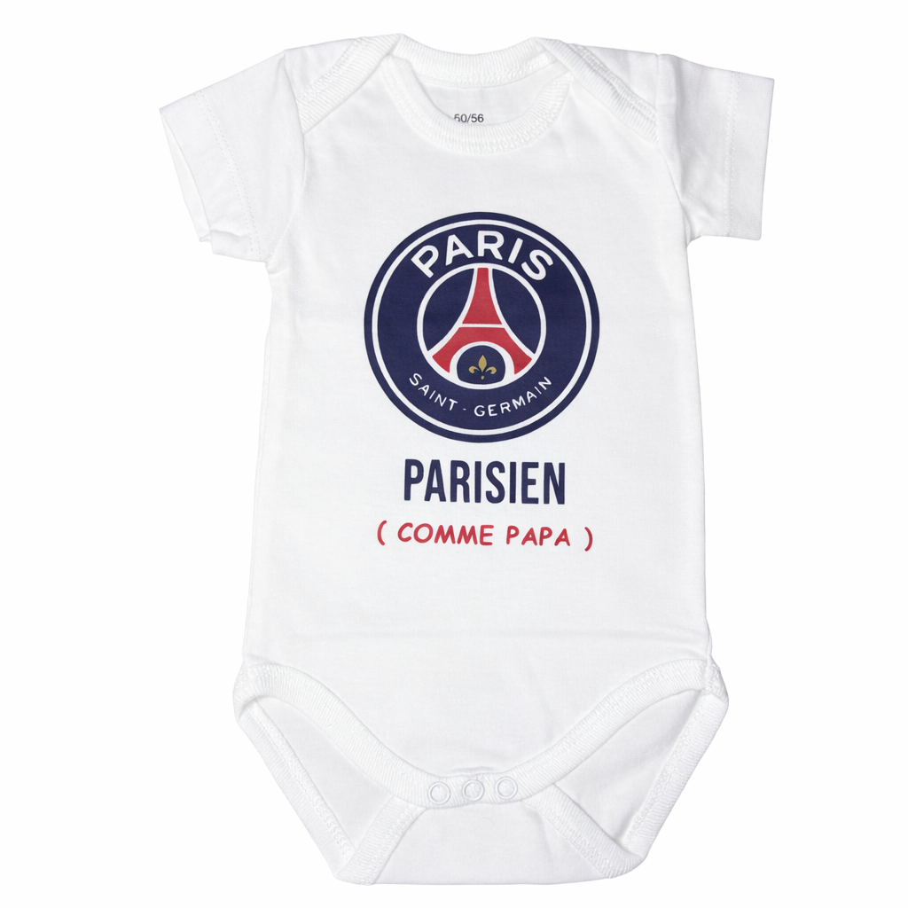 Body bébé Parisien comme papa – Body bébé supporter PSG