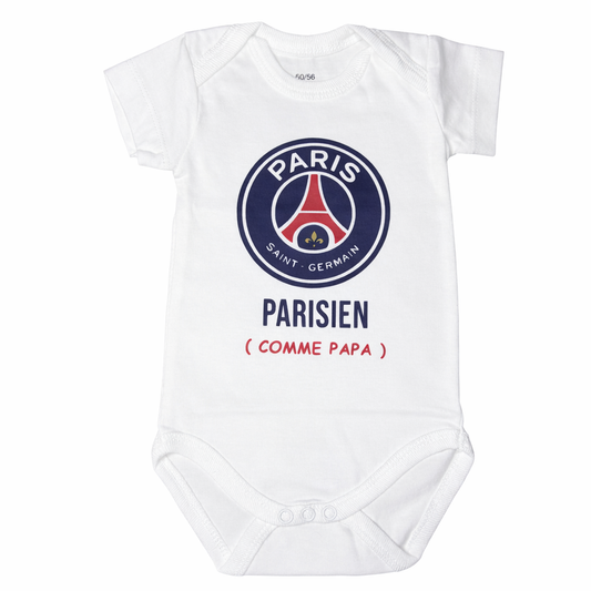 Body bébé Parisien comme papa – Body bébé supporter PSG
