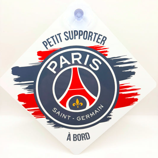 Plaque "Petit Supporter à Bord" – PSG | Ventouse Voiture