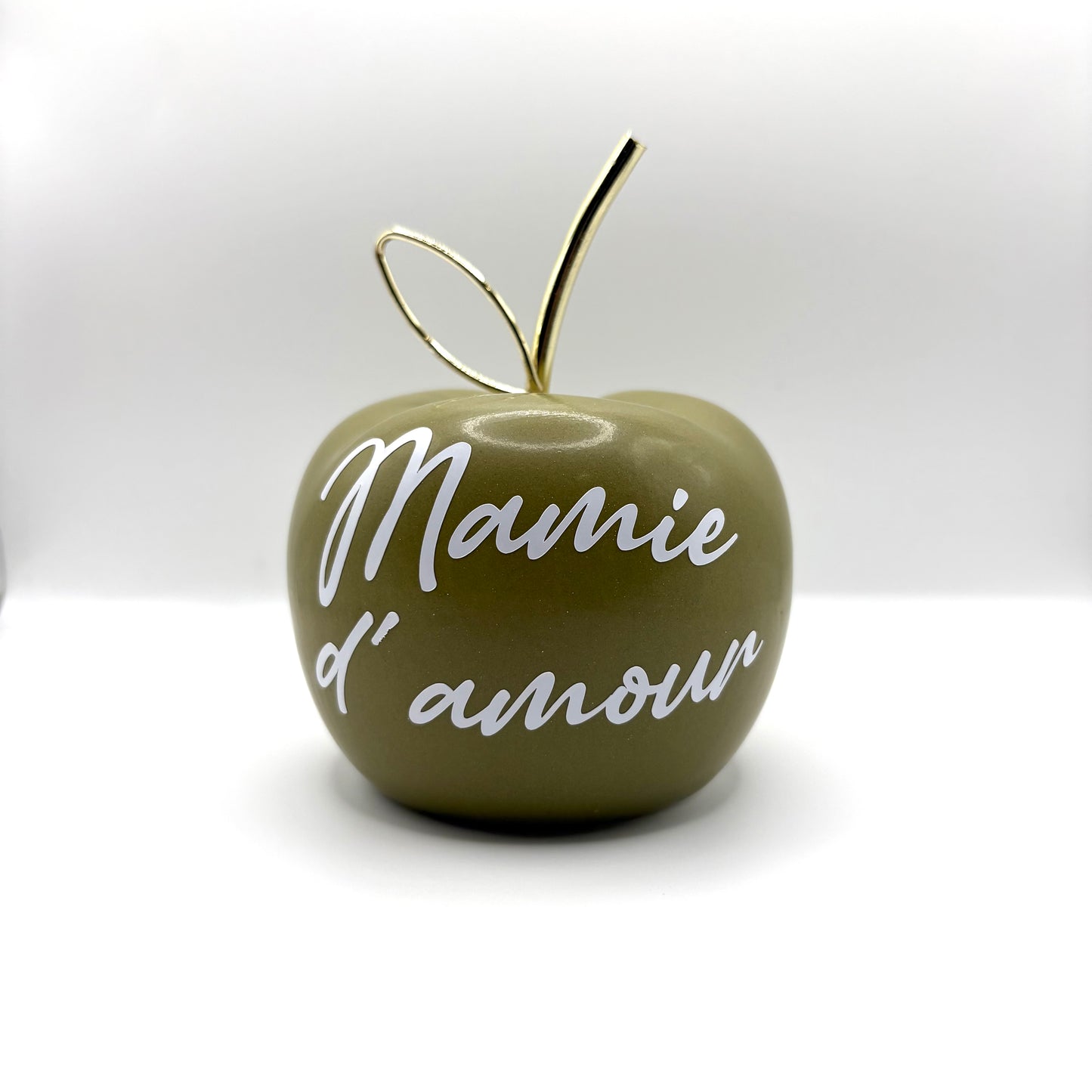 Pomme décorative « Mamie d’amour » en céramique – 7,5 cm