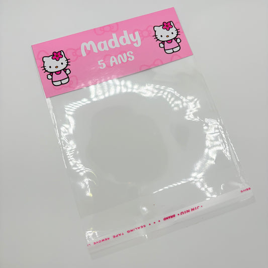 Sachet de bonbons personnalisé – Thème au choix (vendu sans bonbons)