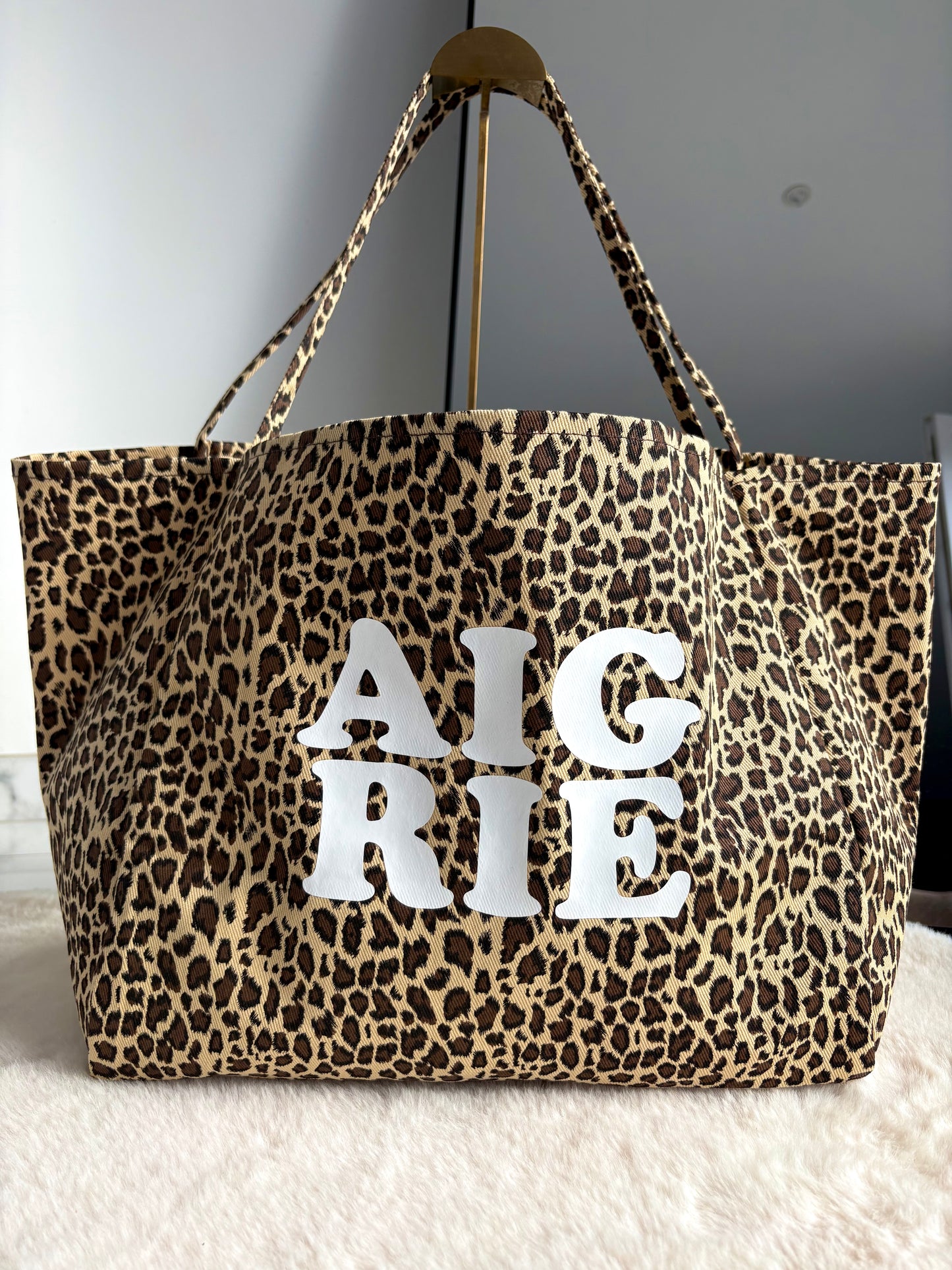 Sac cabas léopard personnalisé – Modèle AIGRIE