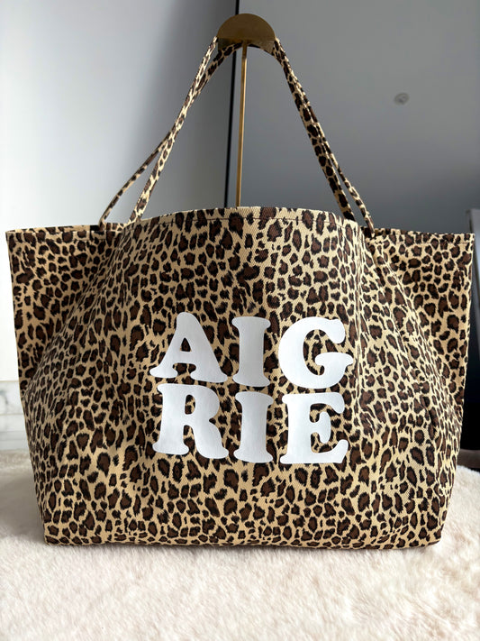 Sac cabas léopard personnalisé – Modèle AIGRIE
