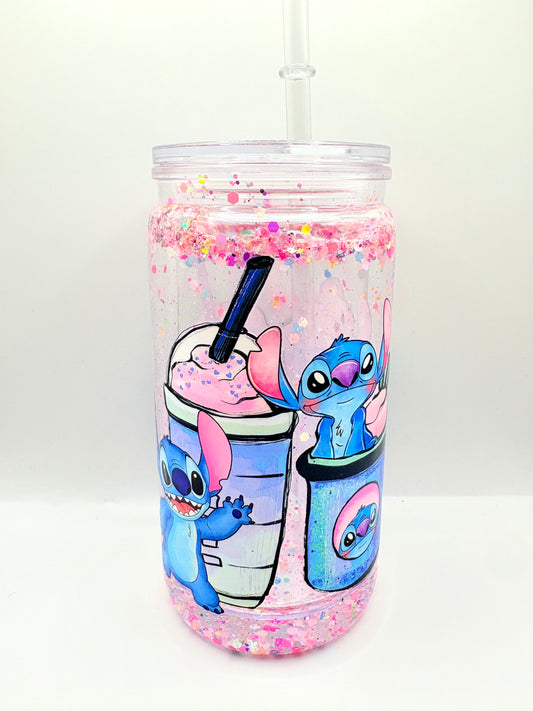 💖 TUMBLER PAILLETÉ – STITCH &amp; BUBBLE TEA